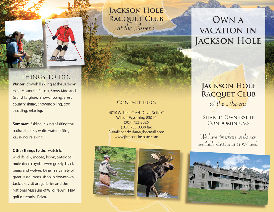 Jackson Hole Vacation Rentals Brochure